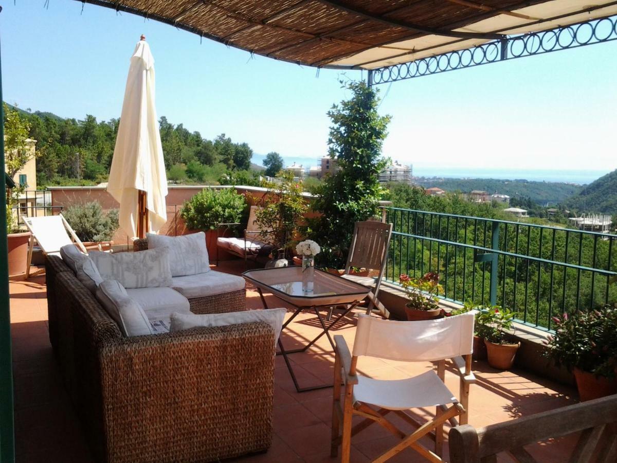 Villa Attico Con Vista Spettacolare Cogoleto Exterior foto
